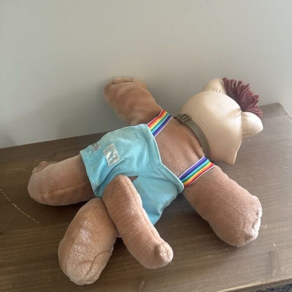 Vintage 1983 Cabbage Patch Kids Koosas Kitty Cat Lion Doll Brown Hair rainbow - Picture 2 of 7